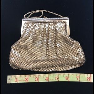 Vintage Whiting And Davis Goldtone Mesh Wristlet